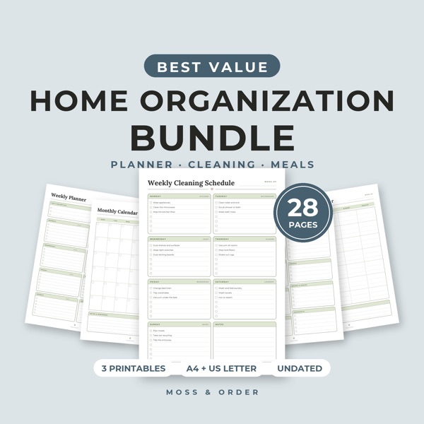 Home organization printable bundle